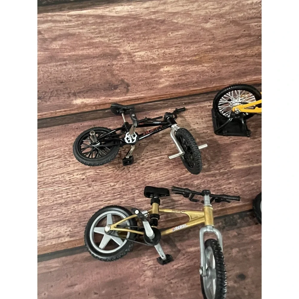 Five Vintage BMX Flick Trix Bike Lot Mix With One Bike Stand And 3 Metal Piece